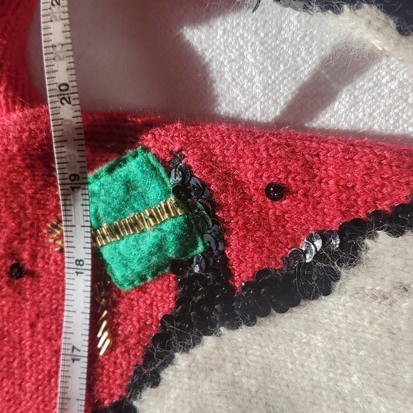 Vintage Design Options by Philip & Jane Gordan Christmas Penguin Sz. S Cardigan - Picture 7 of 9